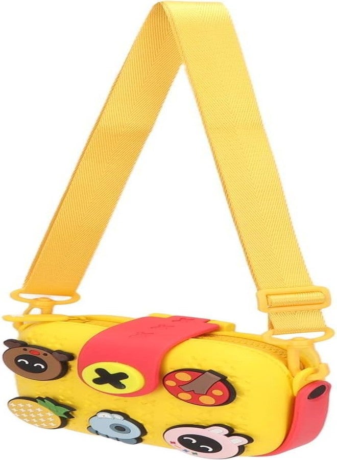 Brighterbee Kids Camera Bag, Lightweight Shoulder Bag with Buffer Case for Boys and Girls for Travel (Yellow) - Image 1